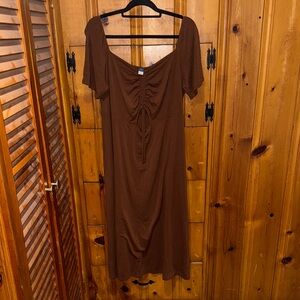 Old Navy Brown Midi Dress